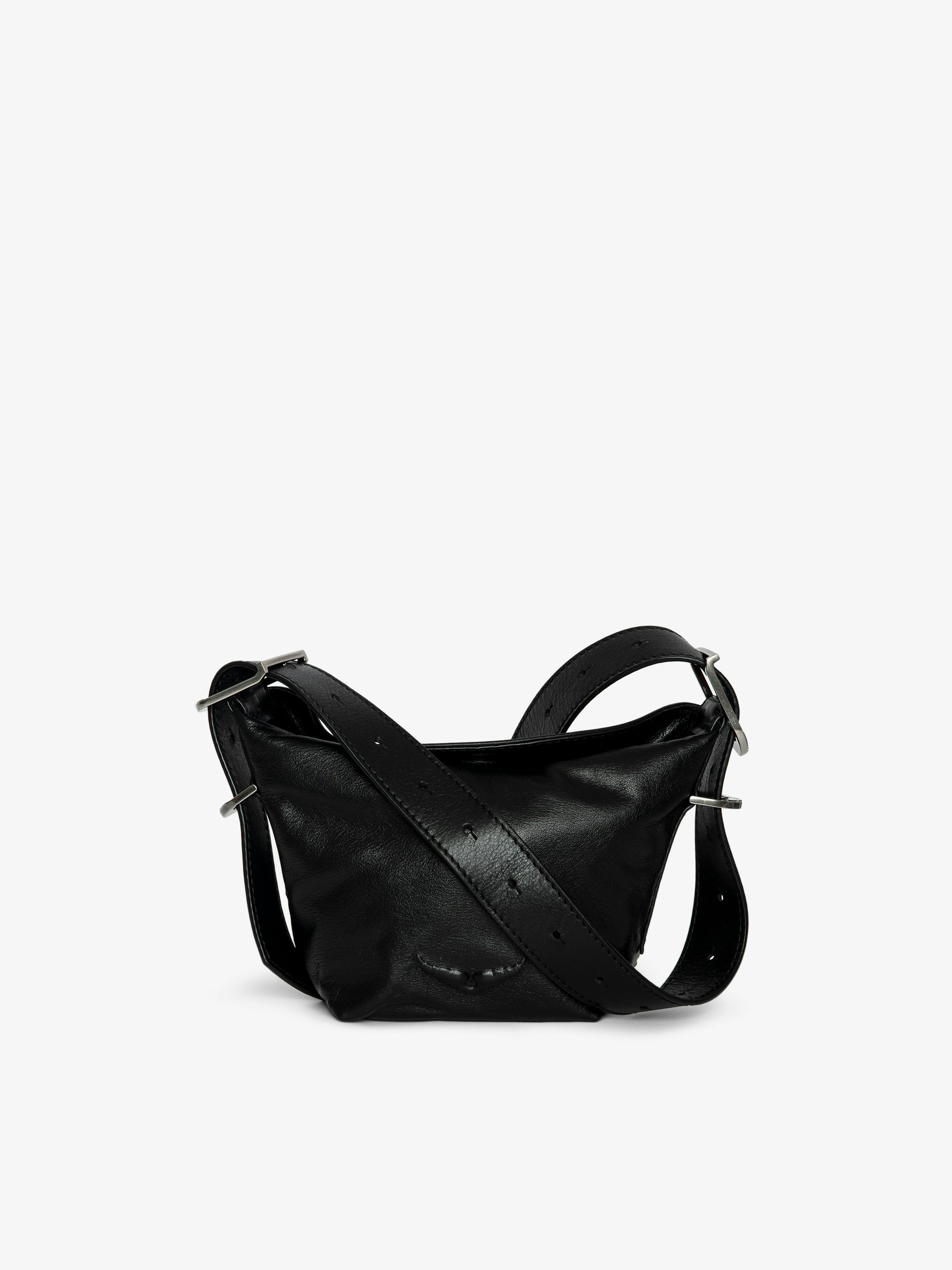 Baby Jane Bag - Leather bag with adjustable shoulder strap and debossed wing signature.